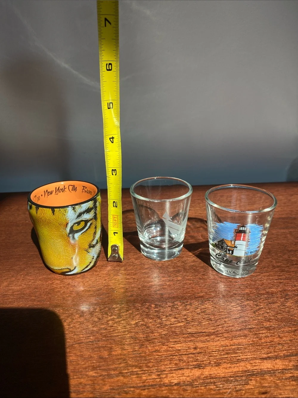 Set of 3 Shot Glasses Bronx Zoo Air Force Cape Cod
